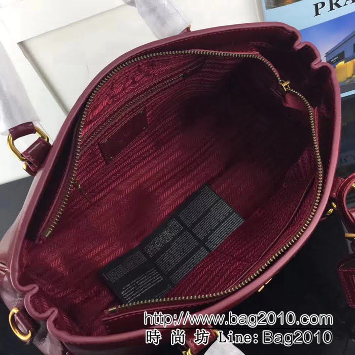 普拉達PRADA原單 2966義大利最新版 原版油蠟皮 手提肩背包 PHY1588